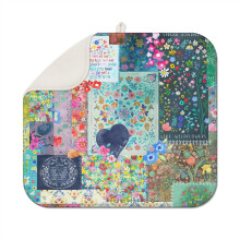 Tapis égouttoir à vaisselle bohème en microfibre 40 x 45 cm