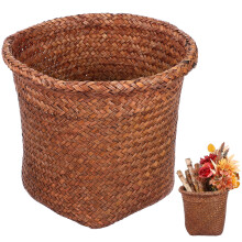 Corbeille à papier tressée en paille - Poubelle pratique - 1 pièce