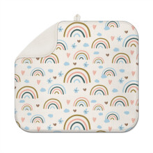 Tapis d'égouttage de cuisine bohème à motif floral en microfibre 40 x 45 cm