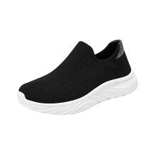 Black Unisex Walking Shoes Soft Sole Mesh Upper Size 9.5