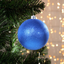 Purple Christmas Balls Shatterproof 6 Inch