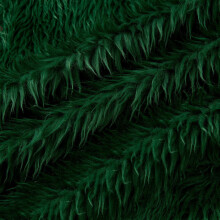 Faux Fur Fabric Dark Green 36 x 63 Inch Thick Plush