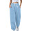 Fleece Pants Women High Waisted Sky Blue 1