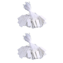 White Marking Tags with Hanging String 1000 pcs
