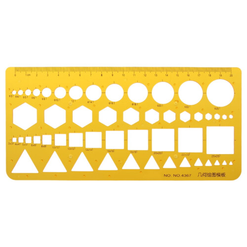 K Resin Geometric Template Ruler Stencil 12 pcs