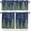 Christmas Tree Kitchen Curtains Rod Pocket 24 Inch Navy 1