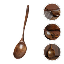 Wood Soup Spoon Assorted Color 1 Piece 9.3 x 2.2 x 0.2