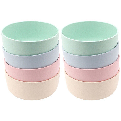 MUSEYA Bamboo Fiber Bowls Set Kitchen 8pcs