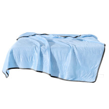 Housse de couchage douce bleu ciel, taille simple, avec décoration