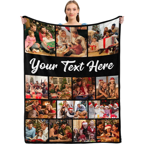 Coperta personalizzata con foto e 10 immagini per adulti e