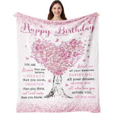 Couverture pour le 14e anniversaire d'une fille, 50 x 60 pouces