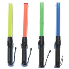 Wiederaufladbarer LED-Verkehrsstab aus PVC, 43 cm, mit Warnleuchten
