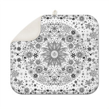 Tapis égouttoir à vaisselle bohème à motif floral en microfibre 40 x 45 cm
