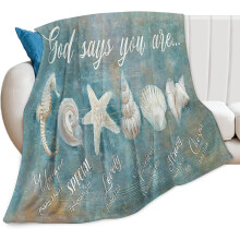 Christian Cross Hand of God Throw Blanket Soft Fleece 50x40