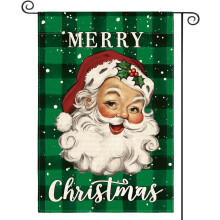 Vánoční vlajka Santa Claus Garden 12x18 palců, oboustranná