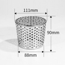 Insert de canalisation en PVC avec couvercle de drain en acier inoxydable 304 (1 pièce)