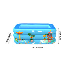 Inflatable Swimming Pool PVC Square 19.7x51.2x33.5 Inch