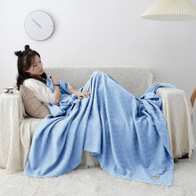 Cotton Knitted Blanket Blue 39.3x59.05 Inch 1 Piece