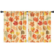 Rideaux de cuisine motif Turquie, thème récolte d'automne, 2 pièces