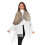 Cachecol longo e macio de inverno com estampa de urso marrom para mulheres. 6