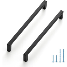 Cabinet Pulls Slim Square Bar Matte Black 30 Pack 3 Inch