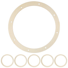 Cadre de couronne en bois rond, décoration artisanale, 6 pièces