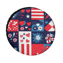 Patriotic Spare Tire Cover USA Waterproof UV-Resistant 12