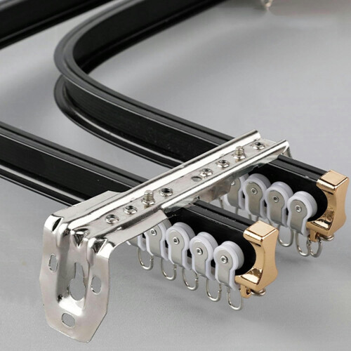 Tringle à rideaux double flexible pour plafond, 180 cm