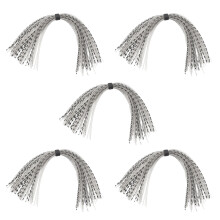 5 Bundles 220 Strands Silicone Jig Skirts Set Jig Legs-63083