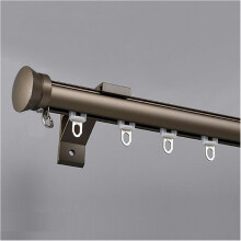 Tringle Ă rideaux murale en aluminium noir 280 cm