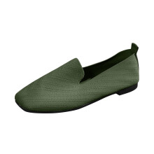 Sapatos femininos de malha, modelo slip-on, bico redondo e cabedal em mesh, tamanho 5,5 EUA.