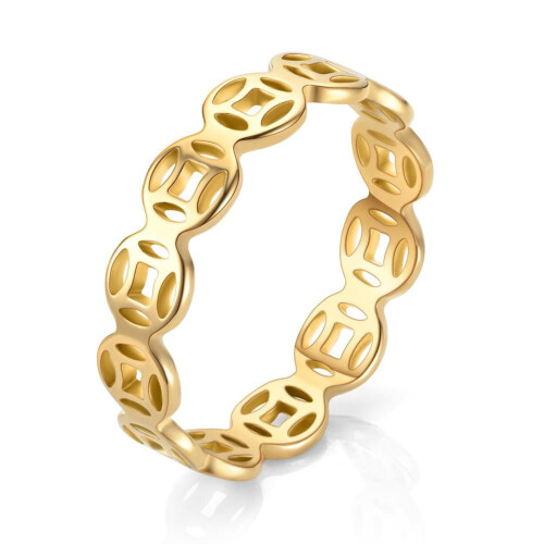 Pendentif unisexe porte-bonheur doré (1 pièce)