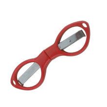 Stainless Steel Folding Scissors for Fishing Line Red