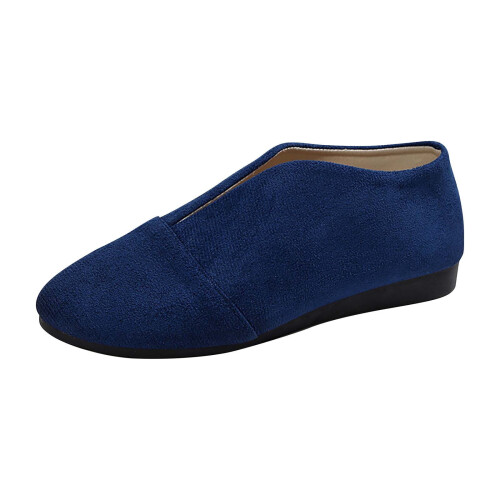 Γυναικεία Παπούτσια Slip-On με Μυτερές Δακτύλες, Υλικό Flock US6.5