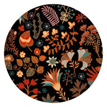 Runde, wasserdichte Oxford-Tischdecke mit Paisley-Muster, 45–52 cm