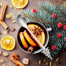 Service de table sapin de Noël en acier inoxydable EGYMEN (1 pièce, argenté)