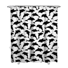 Hai-Duschvorhang aus Polyester, 183 x 213 cm