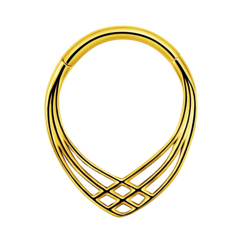 Argola de nariz em titânio com microzircônia cúbica