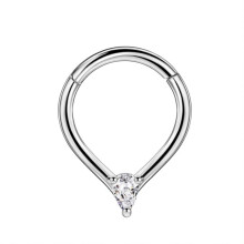 Anneau de nez en titane avec micro-oxyde de zirconium