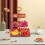 3-laags vierkante cupcake standaard wit met reliëf (1 set) 1