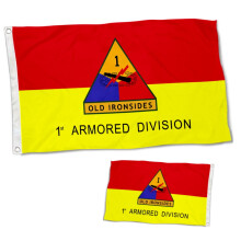 Legervlag van de Old Ironsides Pantserdivisie, 2x3 voet (ca. 60x90 cm)