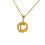 Collier pendentif initial AZ rond plaqué or 18 carats 1
