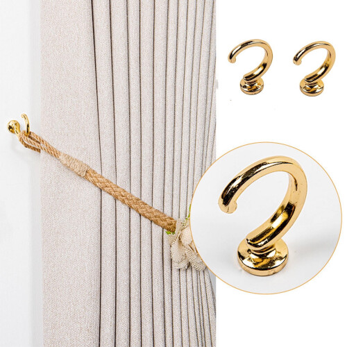 Clear Curtain Tie Backs Alloy Wall-Mounted Holdbacks 2 PCS