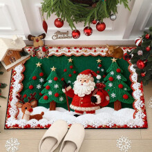Tapis de bain de Noël extra doux et antidérapant 51 x 81 cm