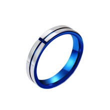 Alliance croix en acier inoxydable pour hommes et femmes, 4 mm