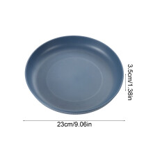 Taca obiadowa odporna na stłuczenie, słoma pszeniczna, plastikowa 9,06x9,06x1,38