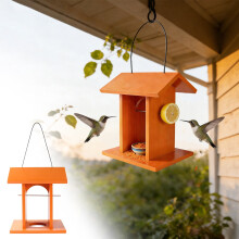 Wooden Bird Feeder Outdoor Rustic Style 1 Unit