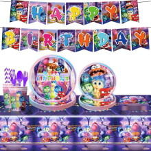 Set de 12 piezas de decoración para fiestas temáticas de Inside Out