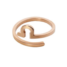 Bague Balance pour femme en or rose ajustable