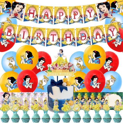 Ensemble de décorations pour fête d'anniversaire de princesse (12 pièces)
